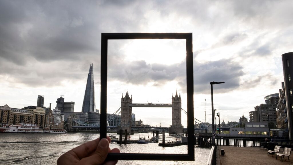 Bridge in photo frame