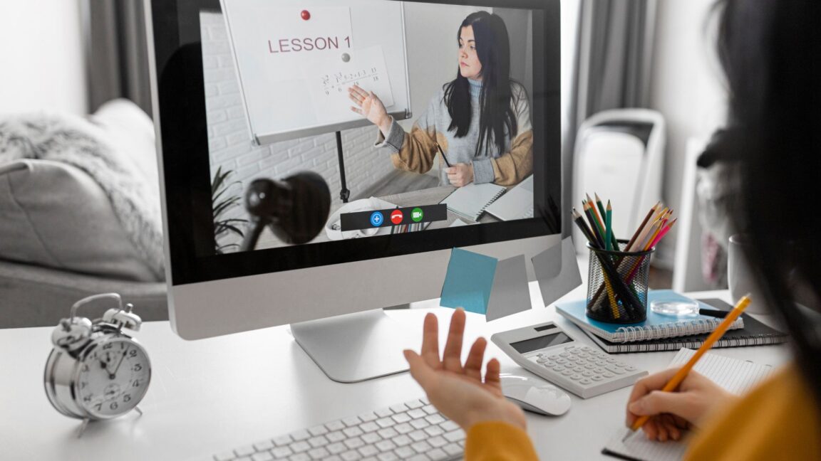 Closeup of Women taking class