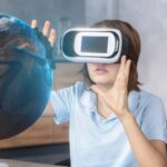 Women Wearing VR Headset
