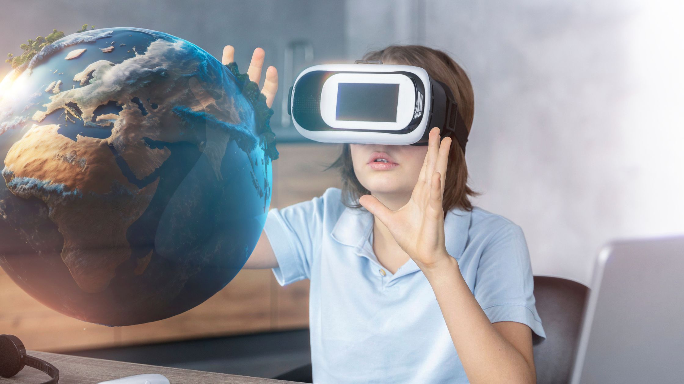 Women Wearing VR Headset